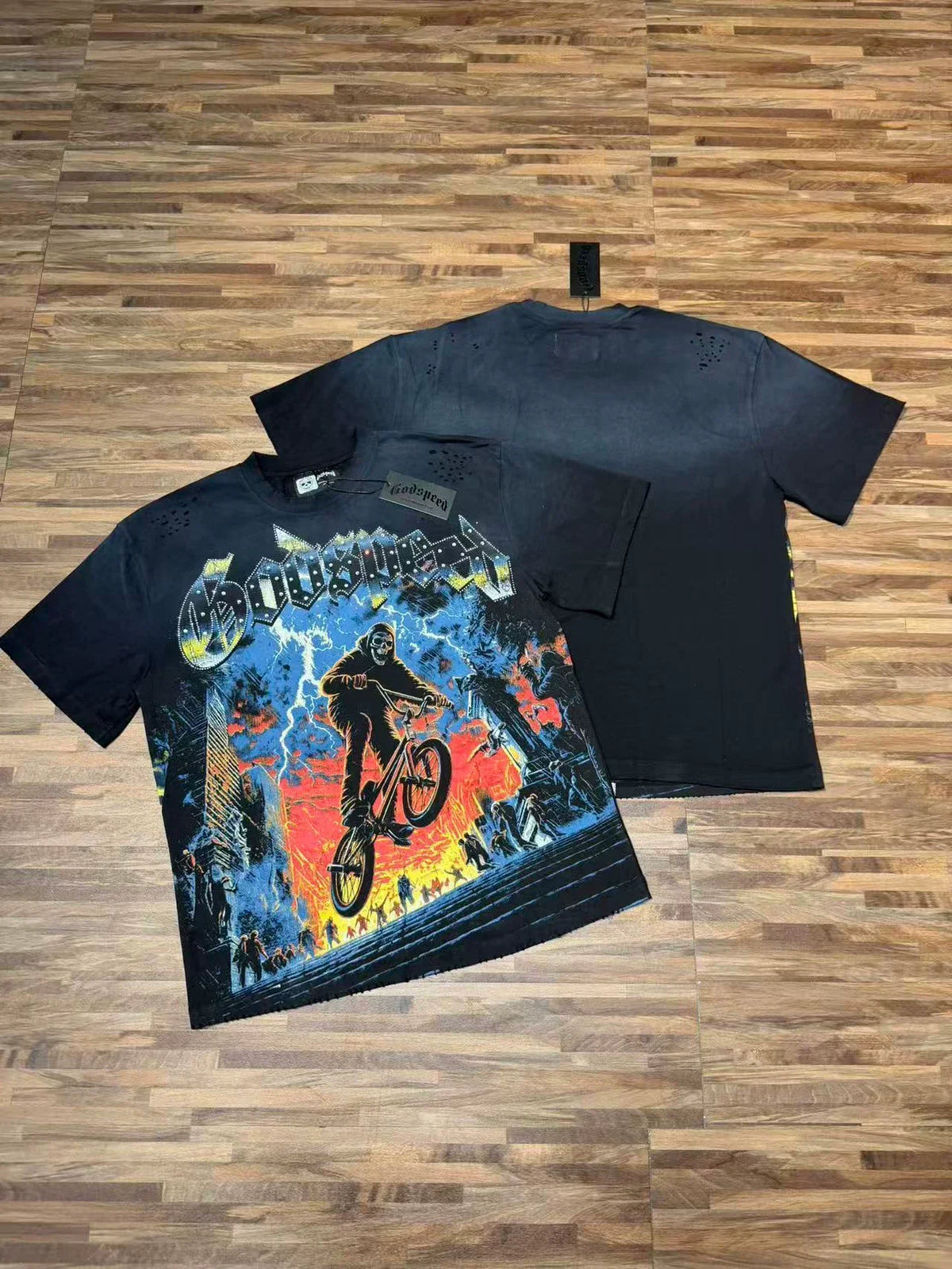 Godspeed Vintage BMX Street Graphic T-Shirt – Black
