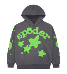 Sp5der Beluga Slate Grey Hoodie